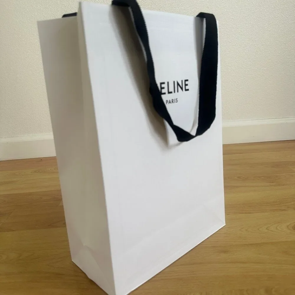 Celine Paper Shopping Bag - white medium, 13.75